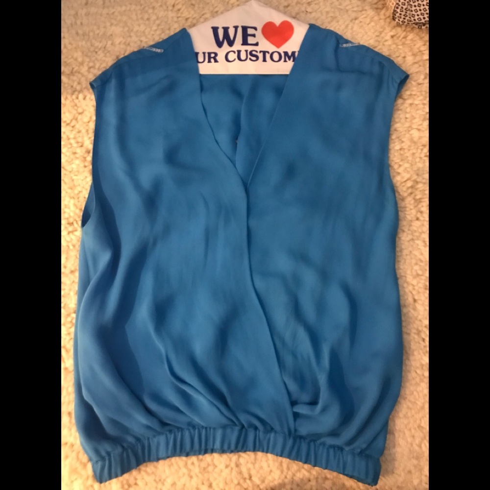 Beautiful blue silk top